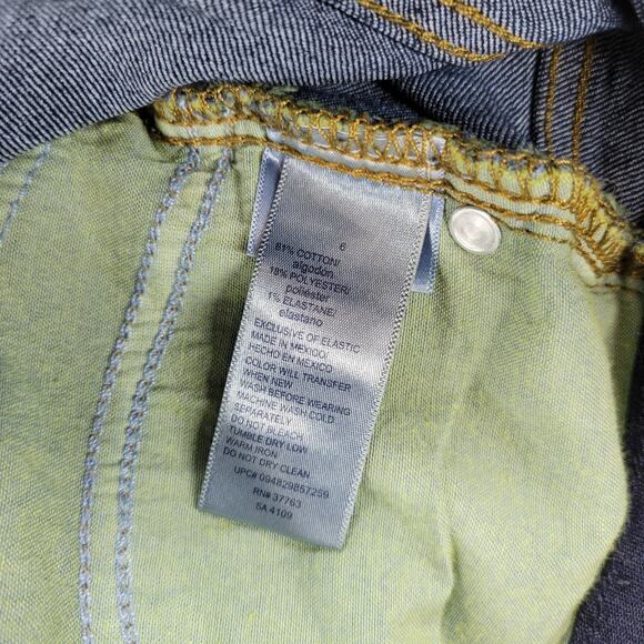 Rafaella Womens Weekend Jean 6 Blue Dark Wash Mid Rise Straight Leg Stretch - Picture 12 of 13